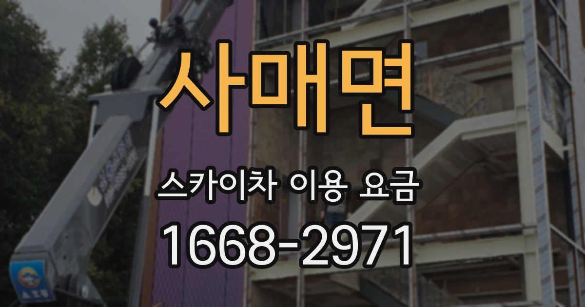 사매면 스카이차 이용 요금