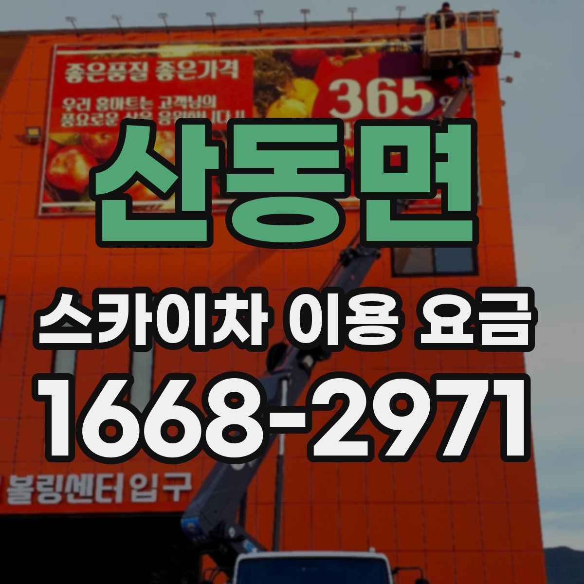 산동면 스카이차 이용 요금