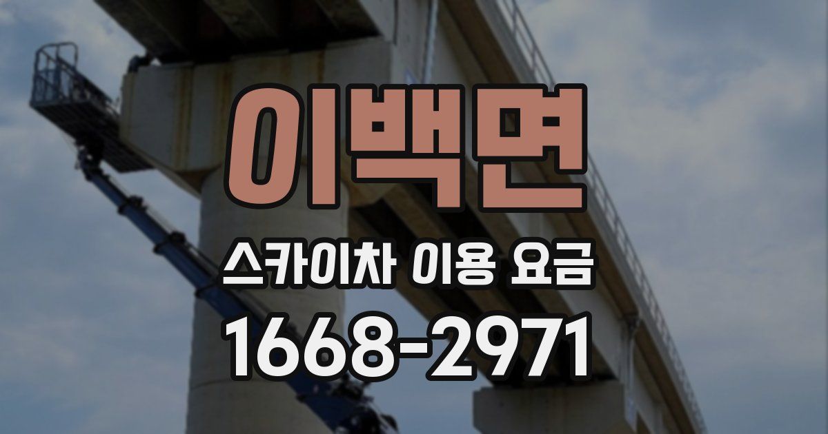 이백면 스카이차 이용 요금