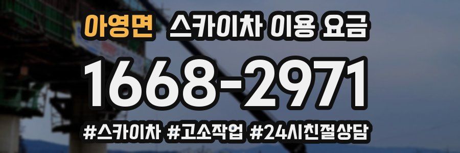 아영면 스카이차 이용 요금