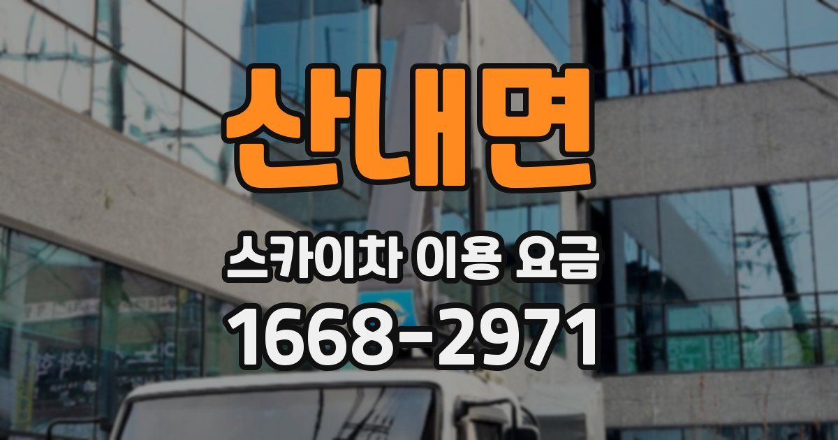산내면 스카이차 이용 요금