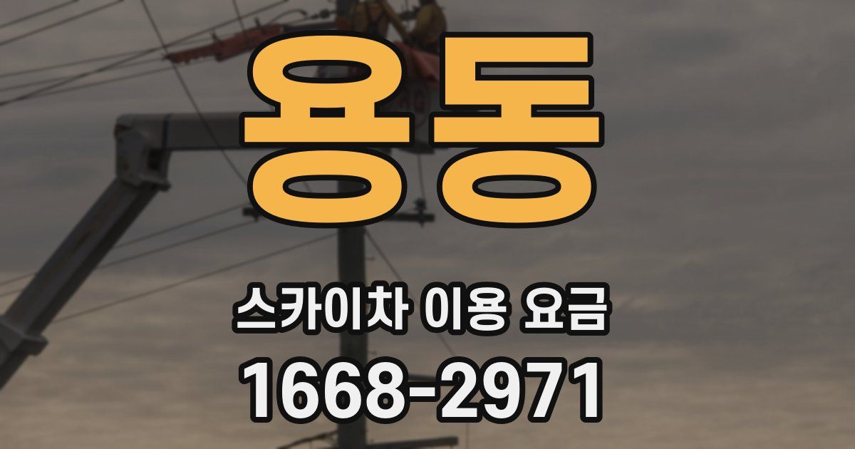 용동 스카이차 이용 요금