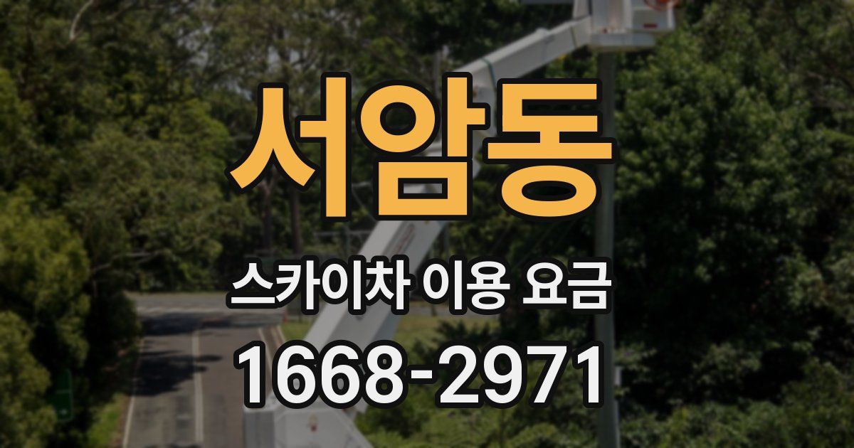 서암동 스카이차 이용 요금