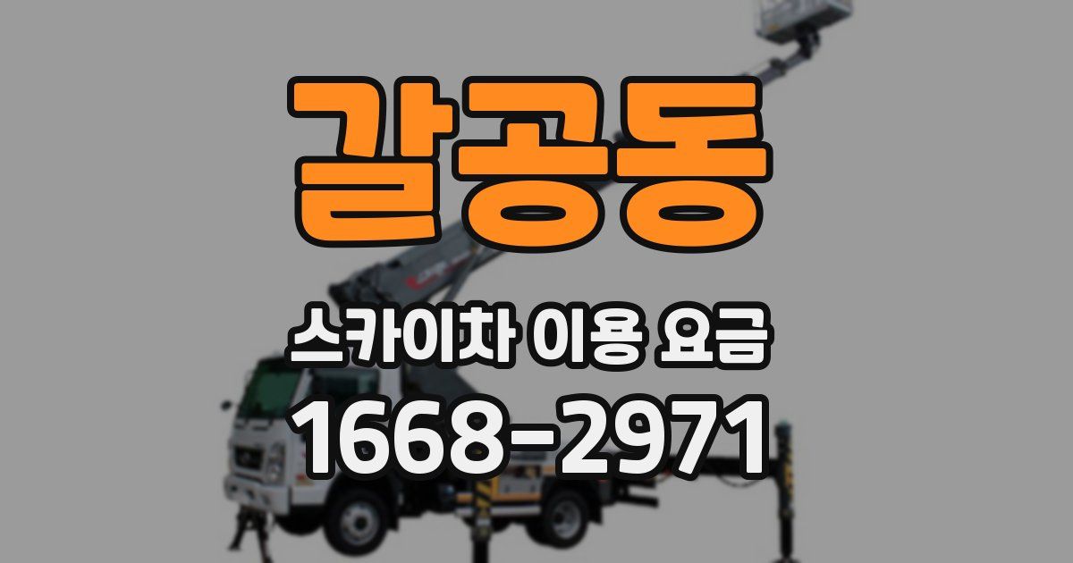 갈공동 스카이차 이용 요금