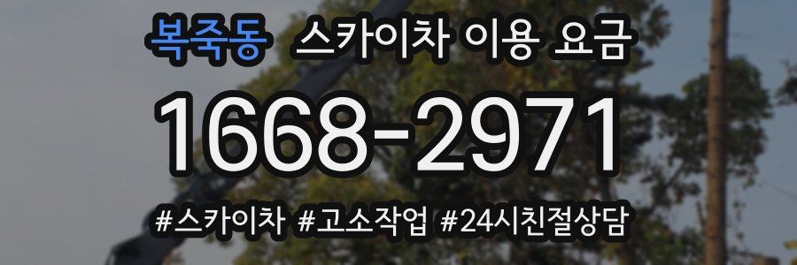 복죽동 스카이차 이용 요금
