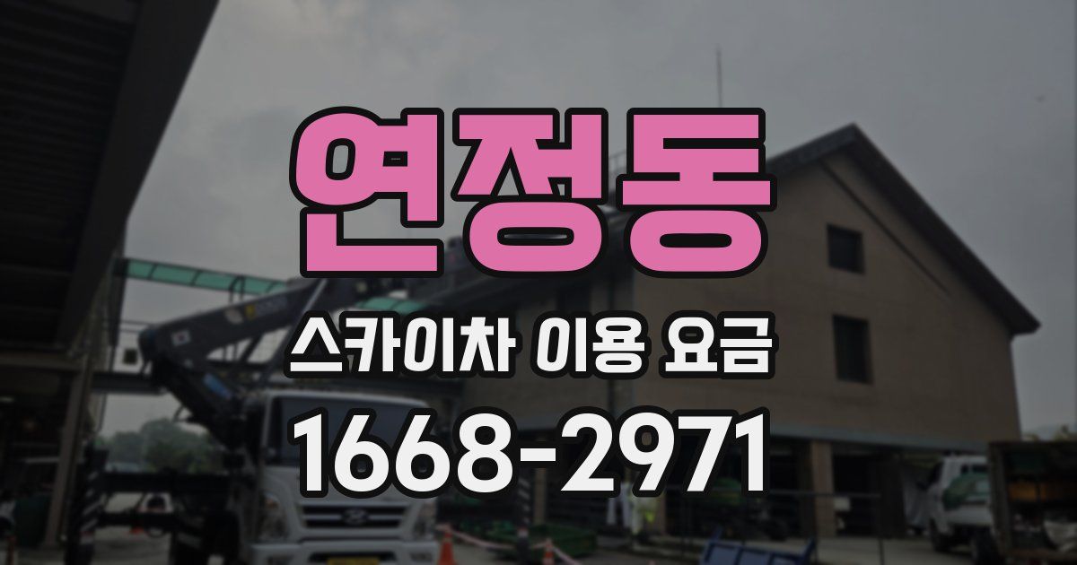 연정동 스카이차 이용 요금