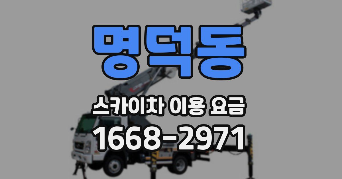 명덕동 스카이차 이용 요금
