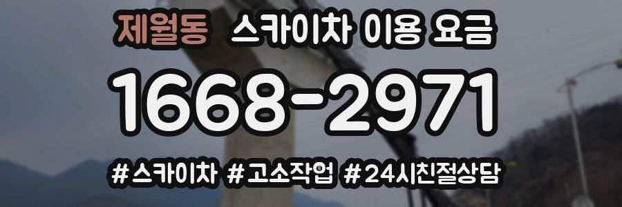 제월동 스카이차 이용 요금