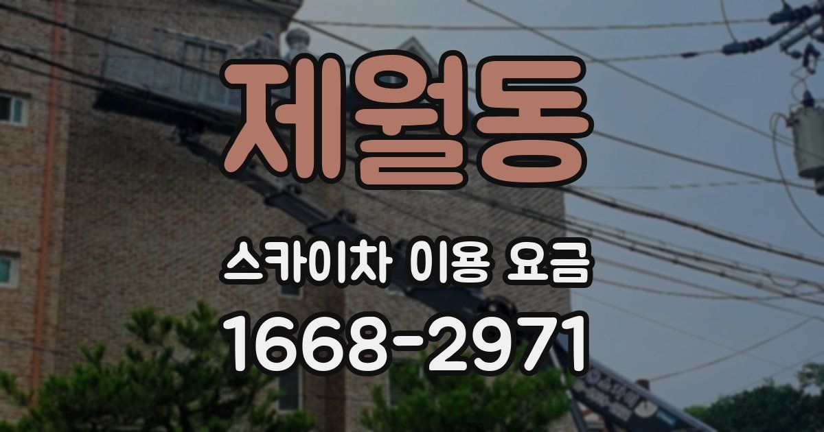 제월동 스카이차 이용 요금