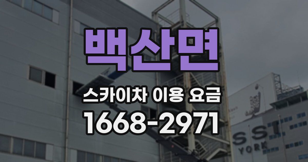 백산면 스카이차 이용 요금