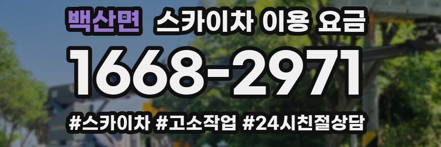 백산면 스카이차 이용 요금