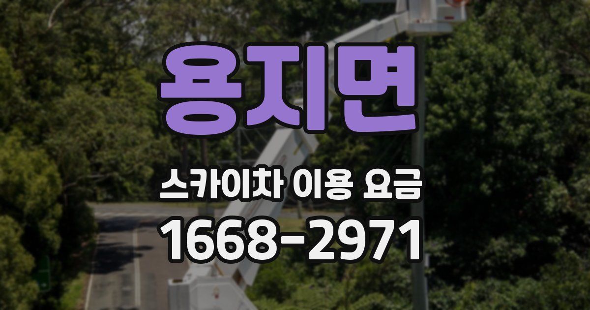 용지면 스카이차 이용 요금