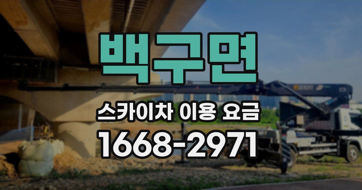 백구면 스카이차 이용 요금