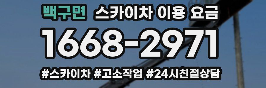 백구면 스카이차 이용 요금