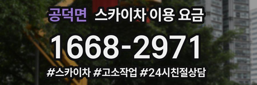 공덕면 스카이차 이용 요금