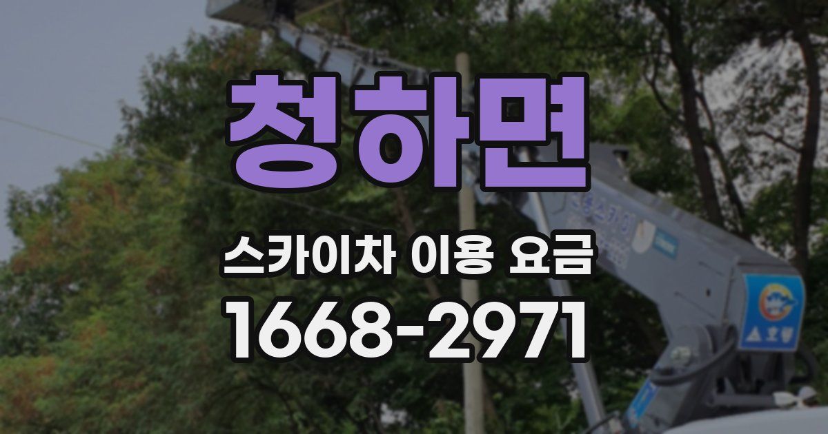 청하면 스카이차 이용 요금