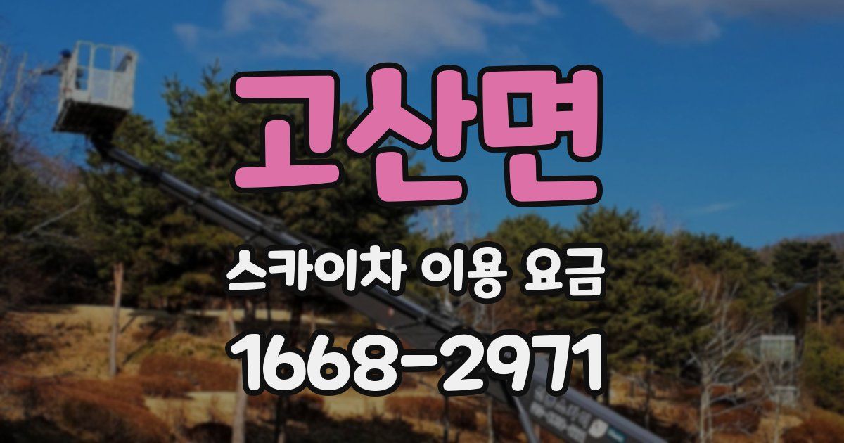 고산면 스카이차 이용 요금