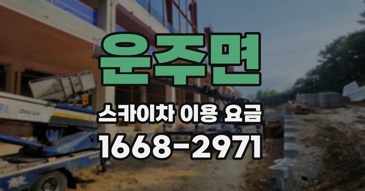 운주면 스카이차 이용 요금