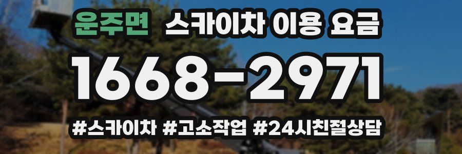 운주면 스카이차 이용 요금