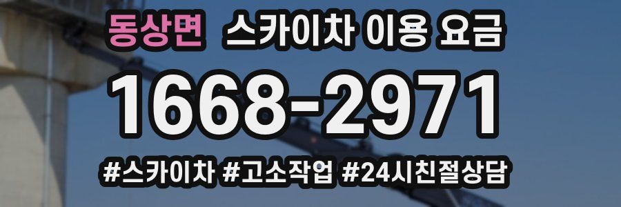 동상면 스카이차 이용 요금