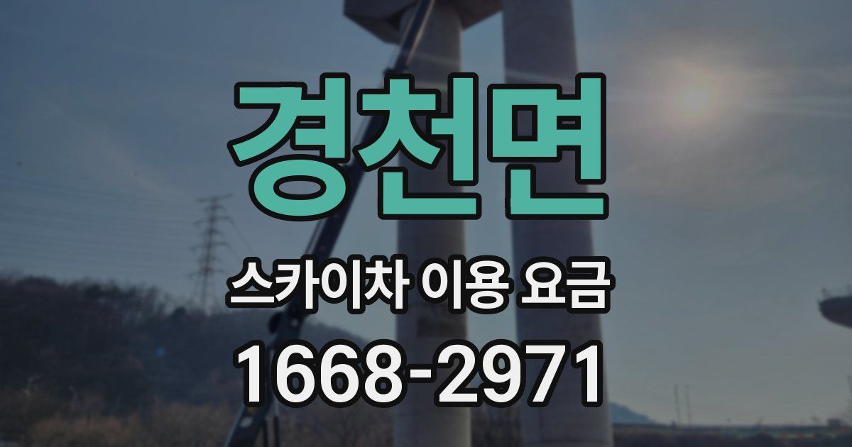 경천면 스카이차 이용 요금