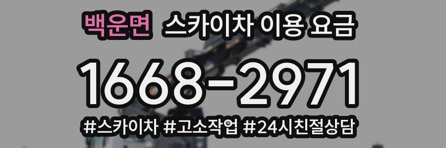 백운면 스카이차 이용 요금