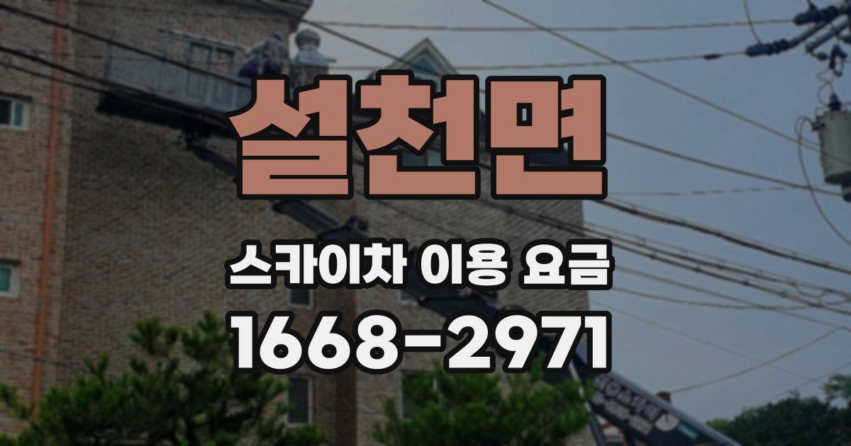 설천면 스카이차 이용 요금