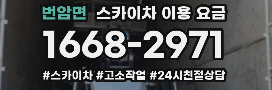 번암면 스카이차 이용 요금