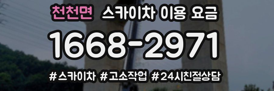 천천면 스카이차 이용 요금