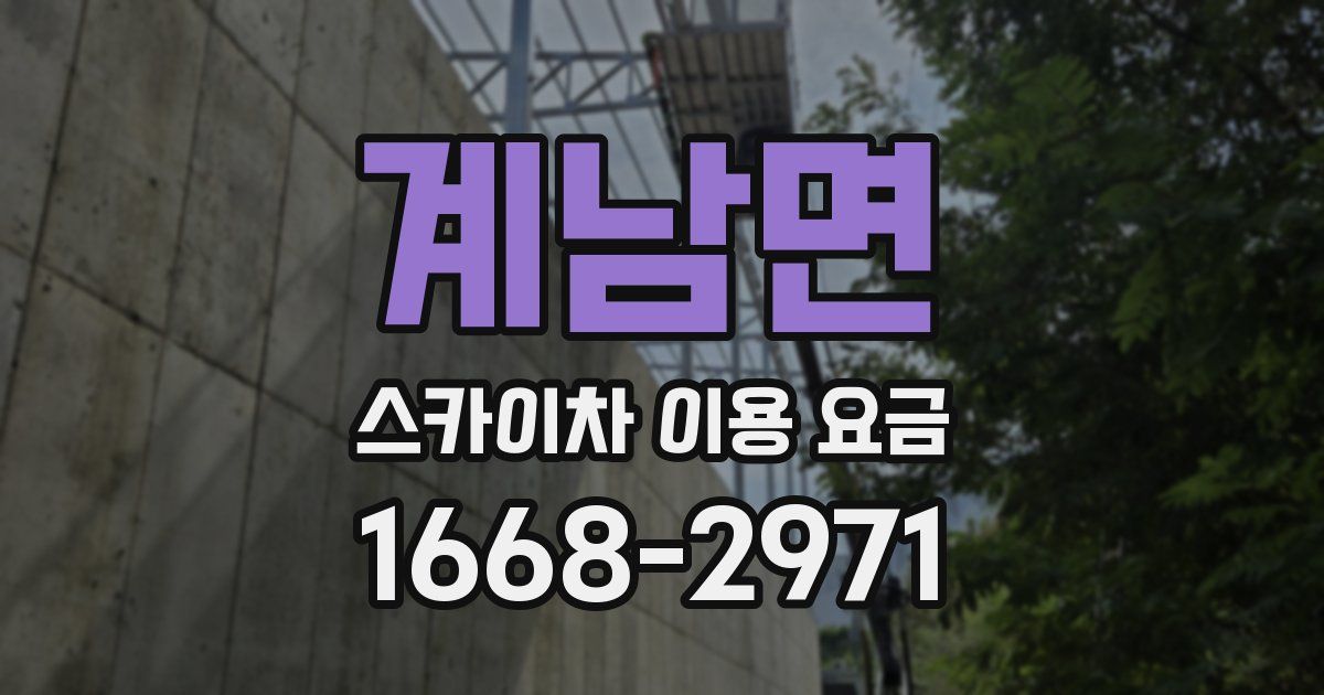 계남면 스카이차 이용 요금