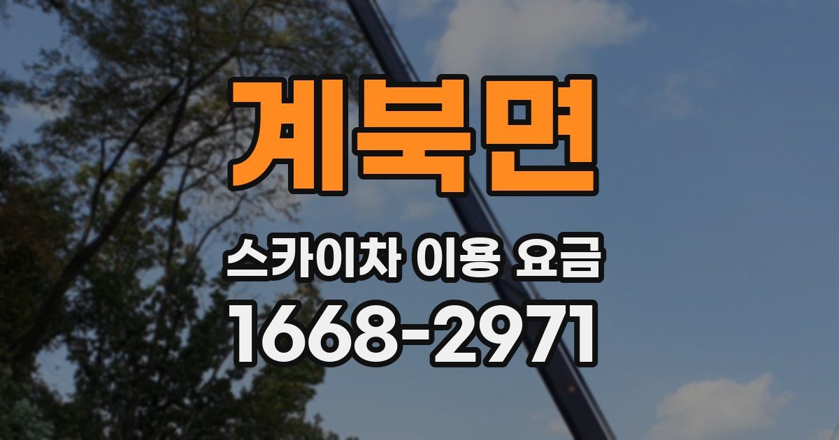 계북면 스카이차 이용 요금