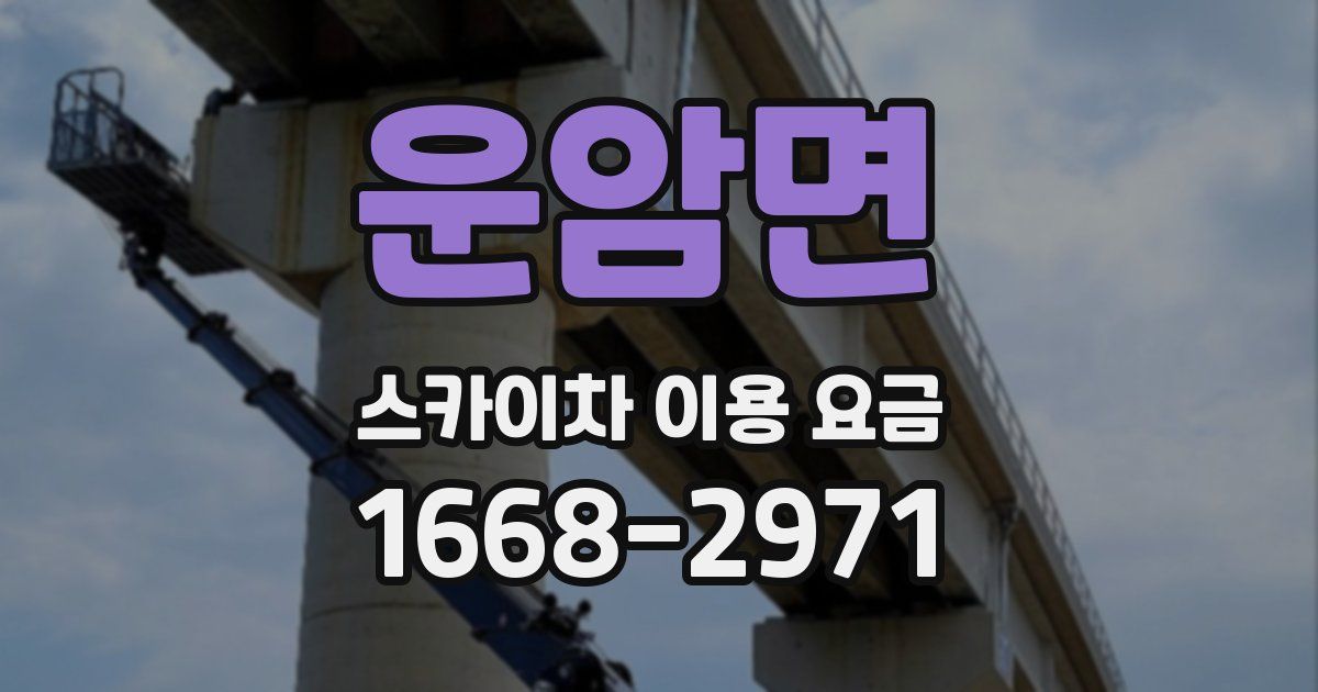 운암면 스카이차 이용 요금