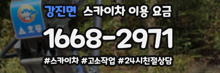 강진면 스카이차 이용 요금