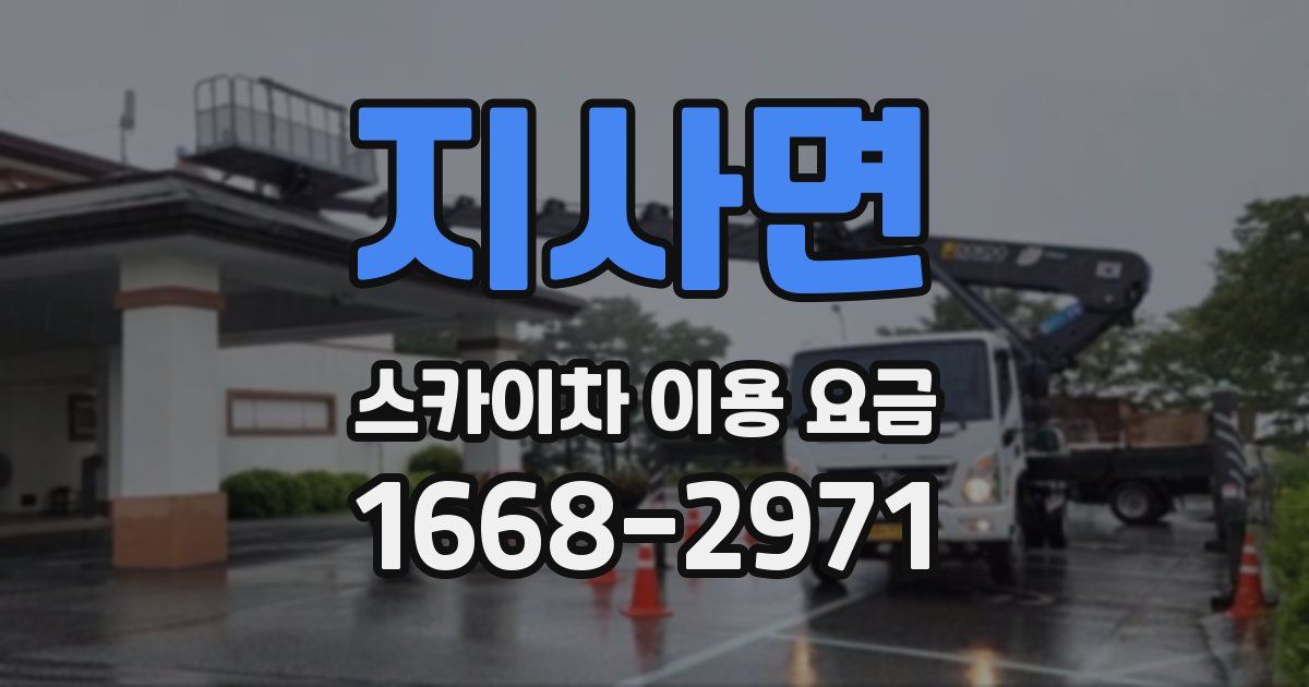 지사면 스카이차 이용 요금