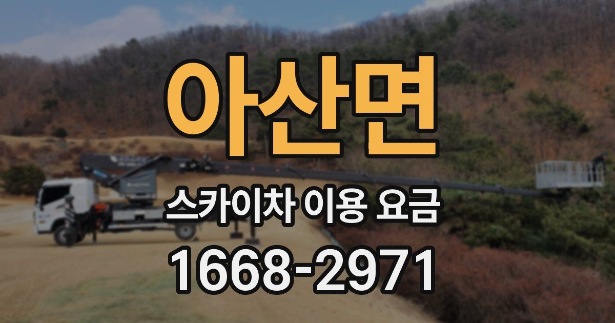 아산면 스카이차 이용 요금