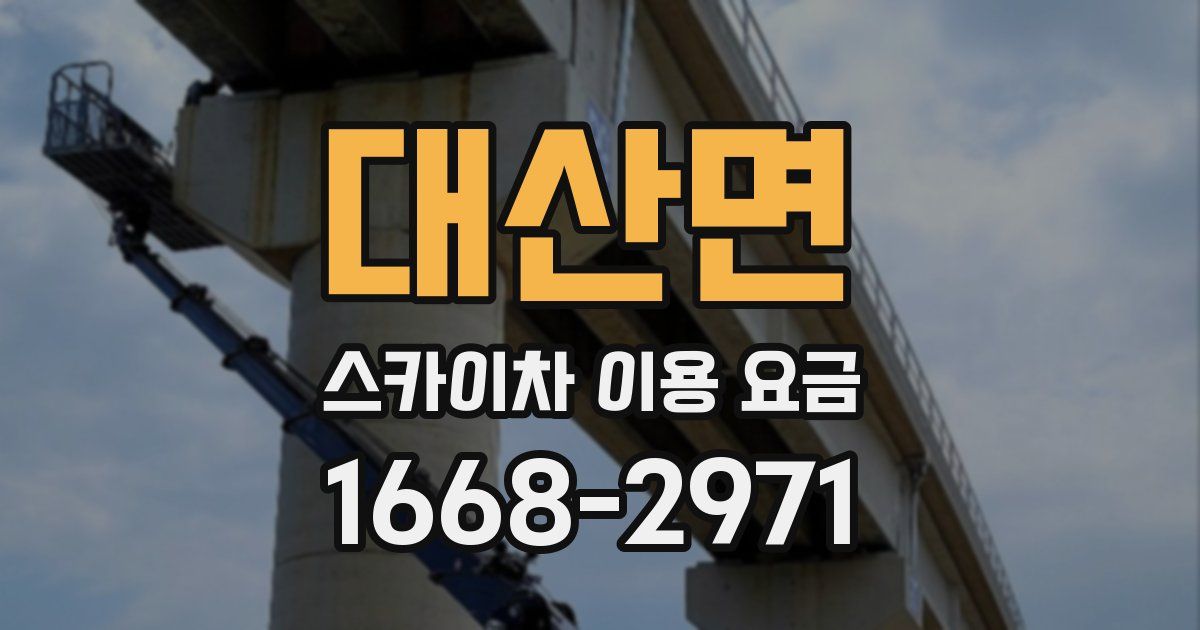 대산면 스카이차 이용 요금