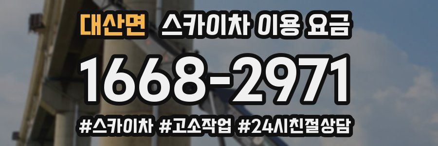 대산면 스카이차 이용 요금