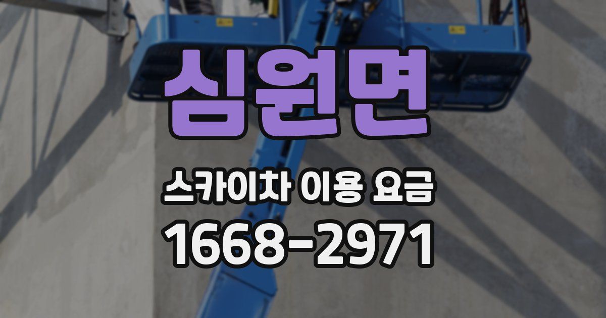 심원면 스카이차 이용 요금