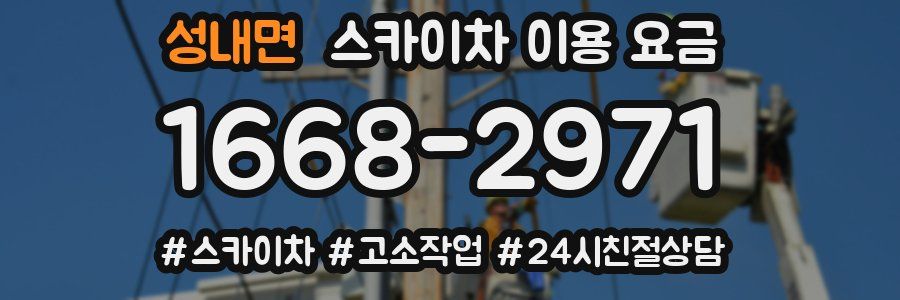 성내면 스카이차 이용 요금