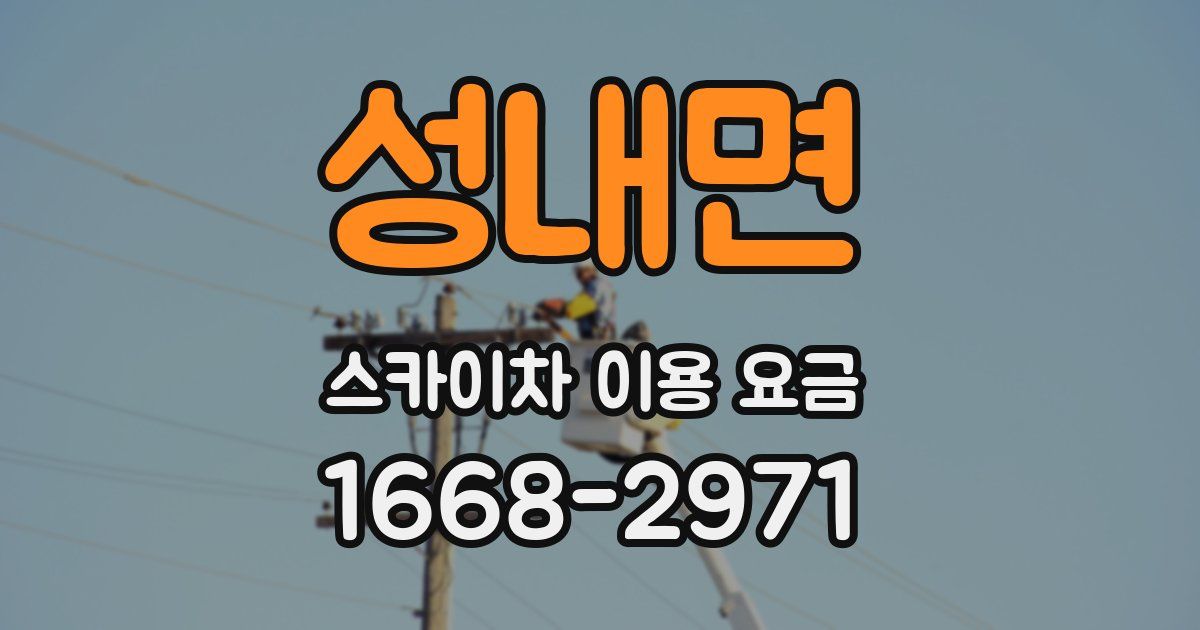 성내면 스카이차 이용 요금