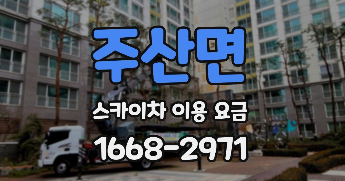 주산면 스카이차 이용 요금