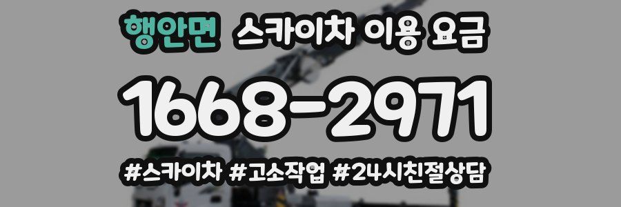 행안면 스카이차 이용 요금