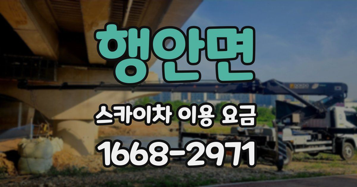 행안면 스카이차 이용 요금