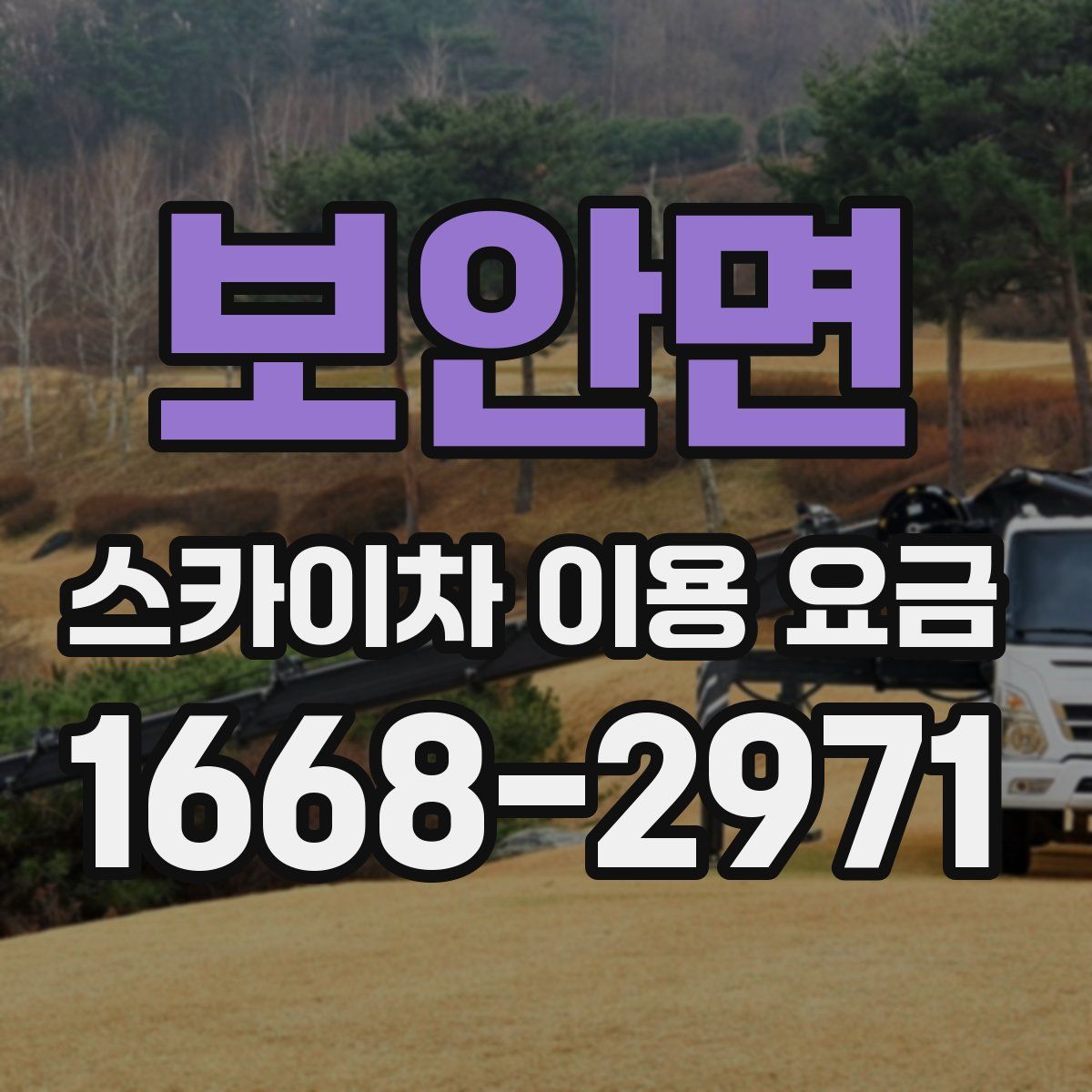 보안면 스카이차 이용 요금