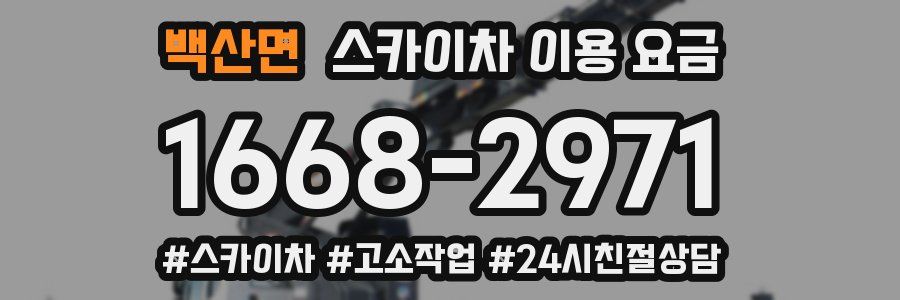 백산면 스카이차 이용 요금