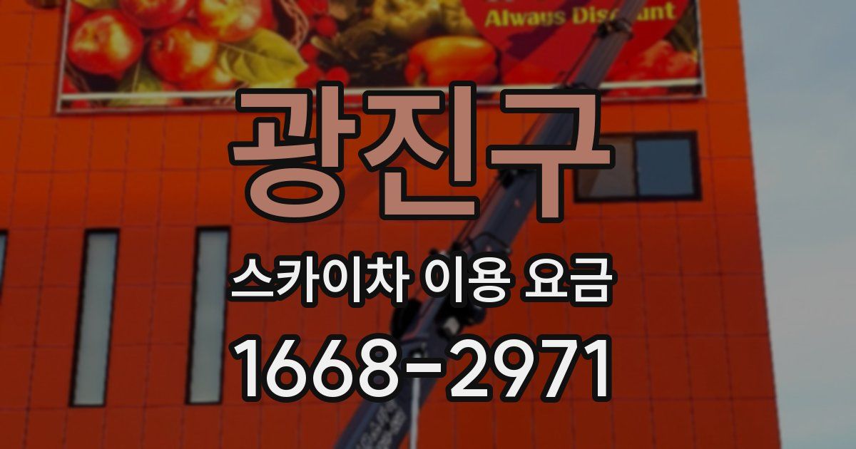 광진구 스카이차 이용 요금
