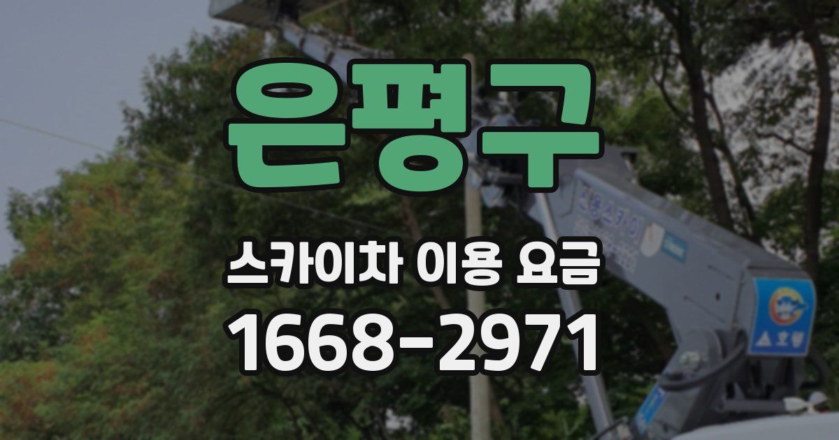 은평구 스카이차 이용 요금