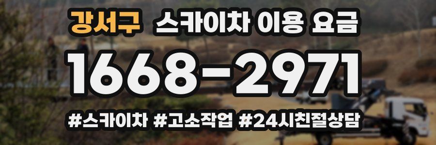 강서구 스카이차 이용 요금