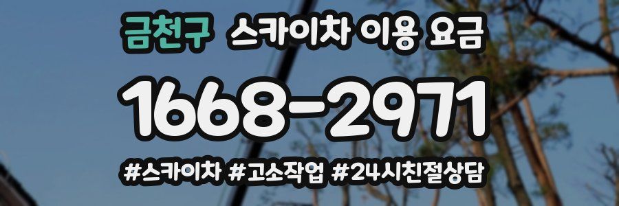 금천구 스카이차 이용 요금