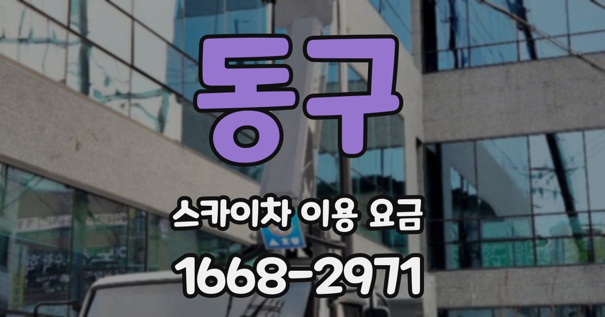 동구 스카이차 이용 요금